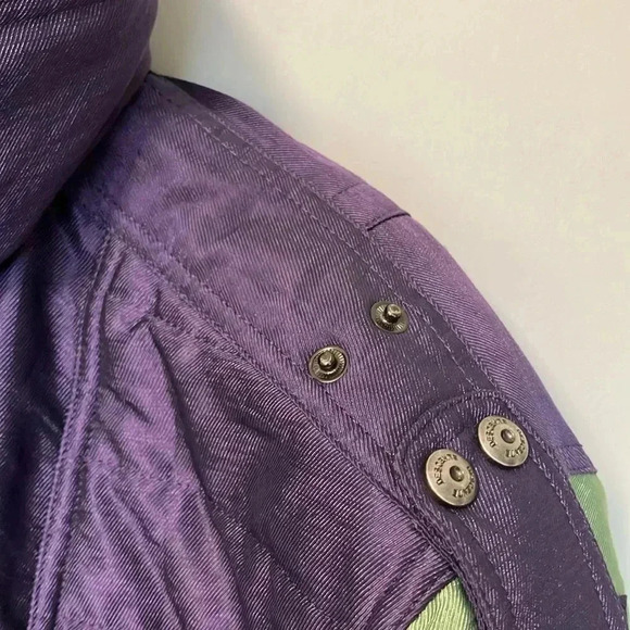 Descente vintage  purple green ski suit with belt - Picture 6 of 13